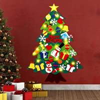 Tableau d'activités en feutre Arbre de Noël, Cadeaux de Noël DIY, Articles créatifs pour fêtes d'enfants, Décoration pour porte et penderie à la maison - Vente chaude