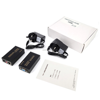 Extensor VGA de 100m, receptor emisor a través de Ethernet con Audio a UTP sobre Cat5/6 RJ45, extensor de Cable de red 1080P