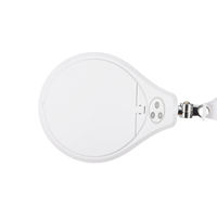 Lampe Loupe à Fixation par Pince avec Capuchon Anti-Poussière Rabattable, Bras Métallique à Triple Articulation, Lampe Loupe Circulaire à LED pour Salon de Beauté