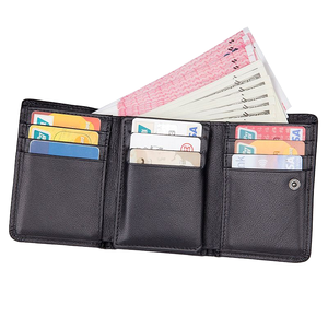 Portefeuille bifold en cuir véritable HUMERPAUL pour homme, blocage RFID pour AirTag, fenêtre d'identification en polyester, porte-cartes de crédit - Product Image 4