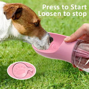 Üretici sızdırmaz Pet yavru besleme su şişeleri 350Ml 550Ml seyahat taşınabilir köpek içme suyu şişesi ile taşıma askısı - Product Image 3