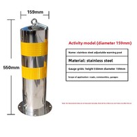 Poteau de signalisation anti-corrosion en acier inoxydable, barrière routière pour zones côtières humides