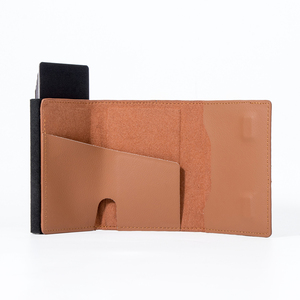 Tfid <b>Wallet</b> With Coin Pocket and Magnetic Closure Genuine Leather Card Holder <b>Metal</b> Credit Card Holder Aluminum <b>Wallet</b> for Men - Product Image 5