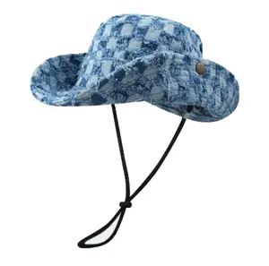قبعات دلو بتصميم مخصص وقبعات للخريف والصيف وصيد الأسماك والمشي لمسافات طويلة وركوب الدراجات