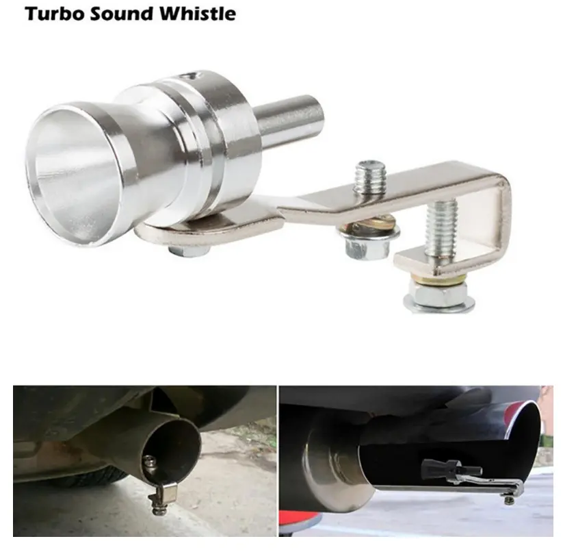 Justdodo Universal Car Turbo Sound silbato de escape silenciador tubo de escape BOV válvula de escape simulador Turbo sonido silenciador de ruido
