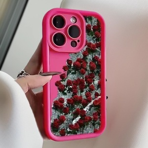 Custodia per cellulare in Silicone con fiori di Rose rosse antiurto <span class=keywords><strong>Cover</strong></span> morbida per <span class=keywords><strong>iPhone</strong></span> 17 16 15 14 13 <span class=keywords><strong>11</strong></span> Max Plus XS Max 7 Plus - Product Image 3