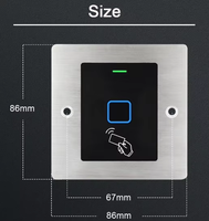 Lector de Control de Acceso a Puertas con Teclado Táctil Biométrico de Metal Integrado, WIFI, IP66, 13.56MHZ, Tuya, Lector RFID