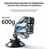 Bras stabilisateur pour véhicule avec ventouse de 6 pouces, support de caméra anti-vibration, filetage 1/4 pouce, 8262, logo OEM personnalisé