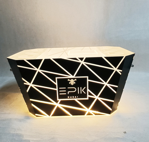 Personalizado Premium 24L brillo iluminado LED luz acrílico metal bebidas energéticas enfriador de hielo titular de la bañera de hielo barril tazón vodka cubo de hielo - Product Image 4