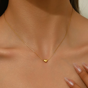 Collar de Corazón Moderno con Letras, Acero Inoxidable 304 Chapado en Oro Real de 18K para Mujer, Uso Diario, Regalos Románticos - Product Image 5