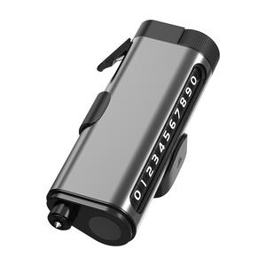 2025 Outil d'évacuation de voiture 3-en-1-Brise-vitre en tungstène 10KN et coupe-ceinture de sécurité avec plaque de stationnement magnétique 5N pour <span class=keywords><strong>Tesla</strong></span>/Benz - Product Image 1