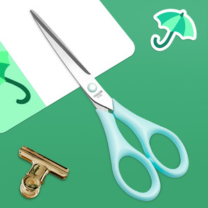 Office Scissors Stainless Steel Straight Blade Green White Handle Home Craft Use - Product Image 3