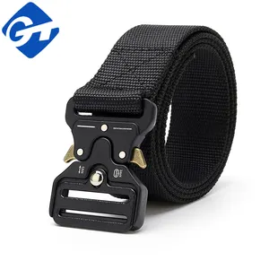 XINXING Black Outdoor Tactical Rigger's Belt Quick-Release Triangle Cobra Alloy Buckle Duty Nylon Fabric Belt