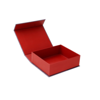 Boîte rigide magnétique personnalisée avec logo, style livre, pour emballage cadeau de luxe, avec bande décorative en papier