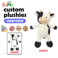 BIPU Factory Peluche personnalisée en forme de mouton brun, en polaire Teddy blanc bouclé, modèle debout, rembourrée en coton PP et polyester