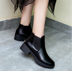 Nuovi <span class=keywords><strong>stivali</strong></span> da donna con <span class=keywords><strong>tacco</strong></span> <span class=keywords><strong>medio</strong></span> caldo scollato stile europeo e americano autunno e inverno A7 - Product Image 4