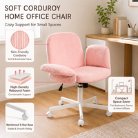 Chaise de réunion pivotante à assise large et inclinable, avec pieds croisés, pour bureau à domicile, étude ou ordinateur