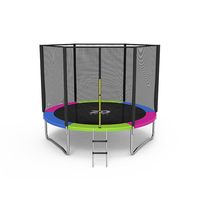 Zoshine avec filet de sécurité Fitness Trampoline en acier Durable PVC sûr pour enfants adultes pour l'intérieur Sports de plein air saut