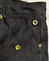 Jean en denim japonais original à ourlet brut, coupe droite, ample et décontractée, vintage, lavage clair, avec boucle arrière personnalisée, pour homme