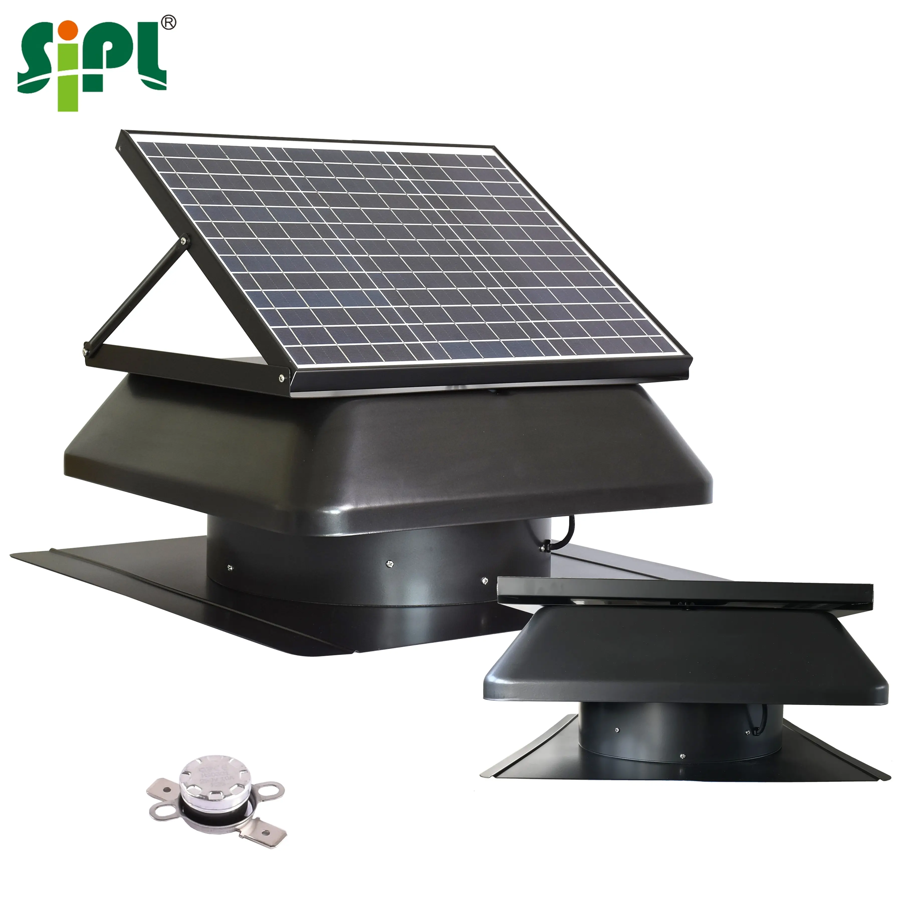 Factory Heat Extraction HVAC Roof Mount Air Exhaust Vent 30W Solar Panel Powered Industrial Axial Flow Type Eco DC Electric Fan