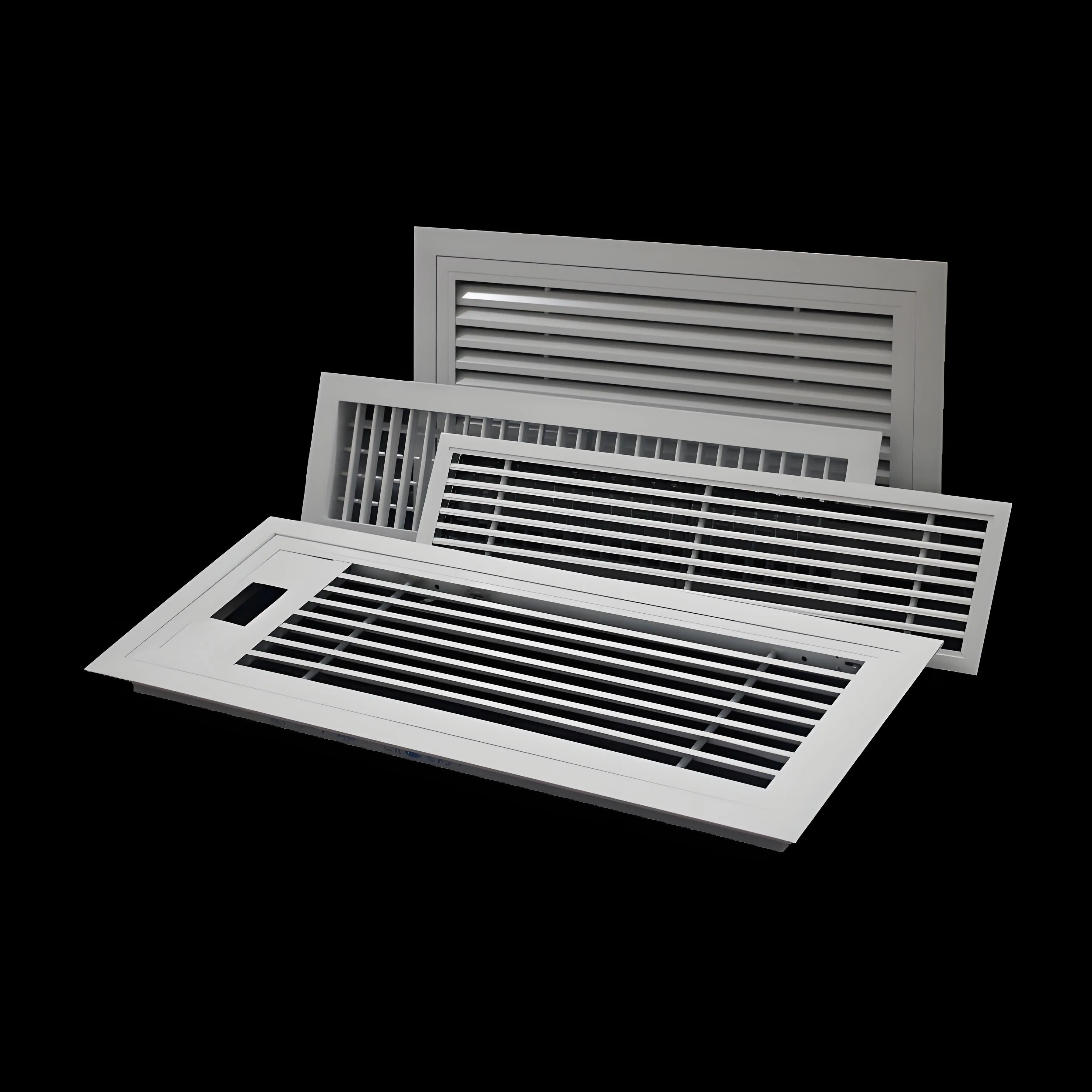3" X 10" Floor Register with Louvered Design Fixed Blades Return Supply Air Grill with Damper