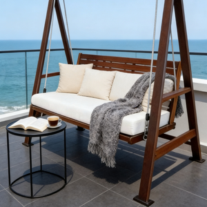 Chaise suspendue d'extérieur en aluminium pour <span class=keywords><strong>jardin</strong></span>, patio, avec auvent, mobilier <span class=keywords><strong>de</strong></span> luxe pour hôtel, villa, cour, résistant aux intempéries - Product Image 2