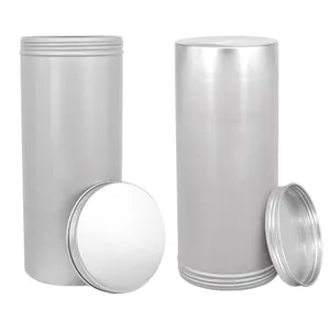 IBELONG Großhandel 1000ml 1L Günstige Zylinder Aluminium Metall Zinn Lager behälter Gläser Mit Schraub verschluss Verpackung 32OZ Lieferant