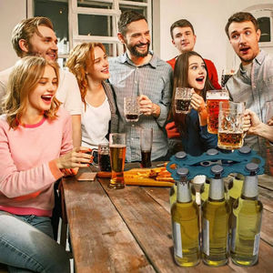 Soporte de Plástico para Cerveza, Portavasos para 6 Botellas y Portavasos Multiusos, Barra Portátil para Fiestas KTV y Barbacoa - Product Image 6