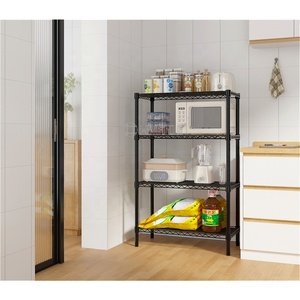 Ahorro de espacio, soporte ajustable <span class=keywords><strong>para</strong></span> alimentos de 4 niveles, organizador de almacenamiento de <span class=keywords><strong>cocina</strong></span> pequeño duradero, estante de utilidad de alambre, estantes, estante de unidad - Product Image 4