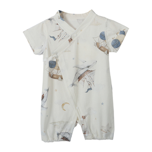 Vêtement d'emmaillotage pour nouveau-né à manches courtes en coton 100 % biologique <span class=keywords><strong>de</strong></span> haute qualité avec lien latéral, idéal pour la sortie <span class=keywords><strong>de</strong></span> <span class=keywords><strong>maternité</strong></span> - Grande Vente - Product Image 6