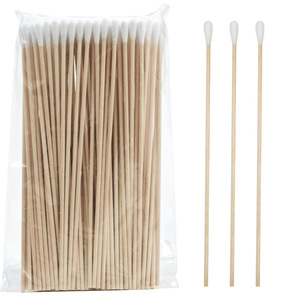 Hisopos de algodón largos Bonson de 15 cm con punta redonda y mango de madera para limpieza de dispositivos electrónicos y eliminación de maquillaje, paquete de 100 unidades - Product Image 2