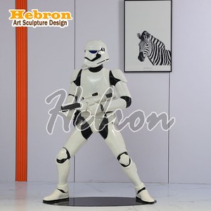 Escultura de Soldados Blancos de Fibra de Vidrio de Tamaño Real Personalizada de Fábrica, Estatua de Stormtrooper de <span class=keywords><strong>Star</strong></span> <span class=keywords><strong>Wars</strong></span> - Product Image 5