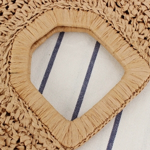 Bolso tejido hecho <span class=keywords><strong>a</strong></span> <span class=keywords><strong>mano</strong></span> al por mayor bolso <span class=keywords><strong>de</strong></span> <span class=keywords><strong>mano</strong></span> sencillo informal <span class=keywords><strong>de</strong></span> paja <span class=keywords><strong>de</strong></span> <span class=keywords><strong>papel</strong></span> <span class=keywords><strong>de</strong></span> luna <span class=keywords><strong>de</strong></span> estilo bohemio retro francés <span class=keywords><strong>de</strong></span> color sólido para mujer - Product Image 3
