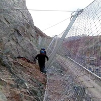 Malla de Acero Flexible BOCHANG GPS2 para Protección de Taludes Activos, Previene la Caída de Rocas y Estabiliza los Taludes