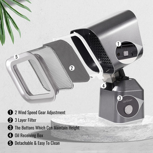 Hotte de cuisine portable à hauteur et angle réglables, filtre 3 couches pour barbecue intérieur, cuisinière et absorbeur de fumée - Product Image 2