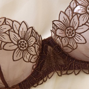 Dameslingerie set met bloemenborduursel, mesh, beugelbeha & string, 2-delig - Product Image 3