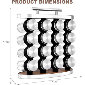 Support <span class=keywords><strong>à</strong></span> <span class=keywords><strong>épices</strong></span> en métal, support <span class=keywords><strong>à</strong></span> <span class=keywords><strong>épices</strong></span> <span class=keywords><strong>rotatif</strong></span> pour cuisine, suspendu avec tiroir <span class=keywords><strong>à</strong></span> cuillères, boîte <span class=keywords><strong>à</strong></span> <span class=keywords><strong>épices</strong></span> debout, rangement combiné - Product Image 6