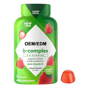 Gomitas de Complejo <span class=keywords><strong>B</strong></span> de Marca Privada OEM con <span class=keywords><strong>Vitamina</strong></span> C Sabor Fresa - Alta Potencia, <span class=keywords><strong>5</strong></span> Vitaminas <span class=keywords><strong>B</strong></span> para Apoyo Energético - Product Image 6