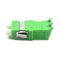 Adaptateur de fibre optique monomode duplex LC APC avec boîtier en plastique et obturateur automatique rabattable