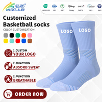 Chaussettes de basketball à séchage rapide, antidérapantes, logo brodé personnalisé, hommes femmes, vente en gros OEM ODM