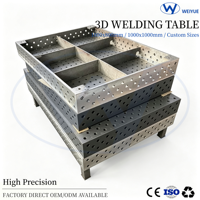 Table de soudage industrielle de précision en acier 3D 1000*800*200mm pour usage en atelier et maintenance en usine