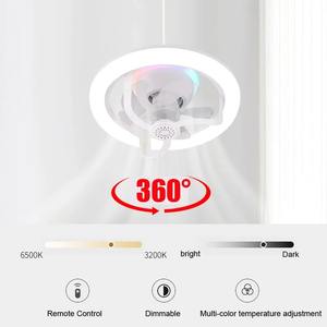 Bombilla LED E27 para Ventilador de Techo con Control Remoto, Lámpara RGB de Color Regulable para Iluminación del Hogar - Product Image 6