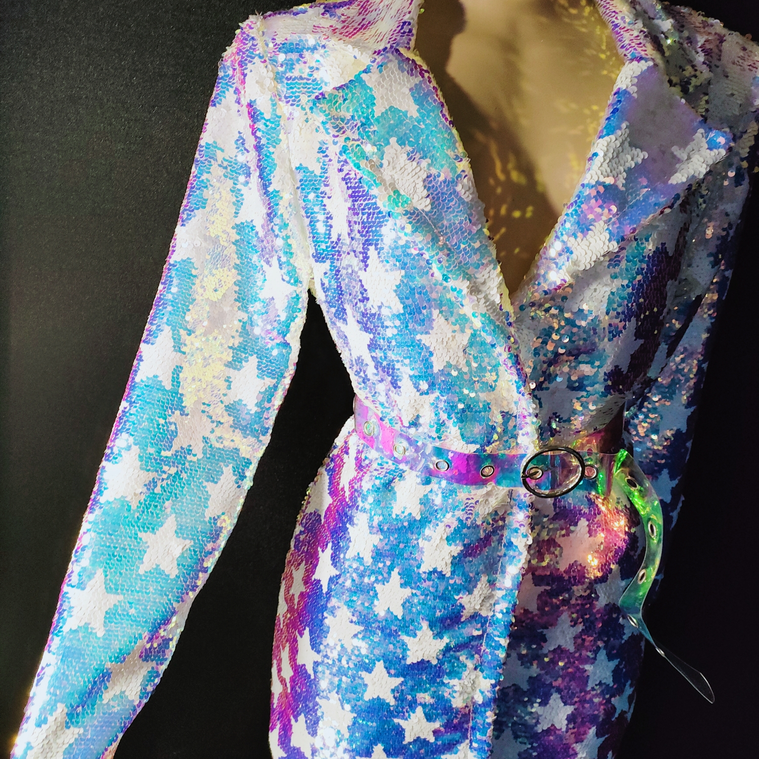 blue sequin blazer dress Black Sequin Blazer Dress