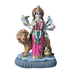 Poliresina dios hindú Durga ESTATUA PARA Diwali