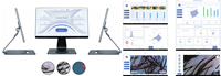 Professional AI Hair Scalp Analyzer Machine 50X 200X Scalp Analysis Device Hair Follicle Detector Trichoscope for Salon Spa