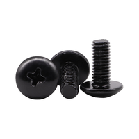 Vis à tête fraisée cruciforme noire de grade 10.9, vis à tête champignon, fixations personnalisées M5*12, fabricant de vis sur mesure