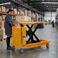 Plataforma Elevadora de Tijera Eléctrica Móvil JIALITE de 500 kg y 1.5 m, 1200x600 mm, Plataforma Hidráulica Portátil para Uso en Talleres y Fábricas