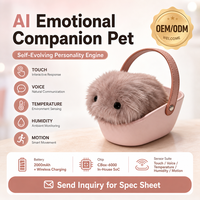 Robot compagnon IA rechargeable avec commande vocale et soutien émotionnel, adorable animal en peluche pour cadeau de relation à distance