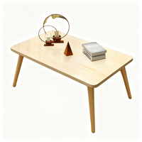Petite table, table basse recouverte de tapis pour chambre à coucher près de la baie vitrée, table basse tatami, bureau d'ordinateur robuste
