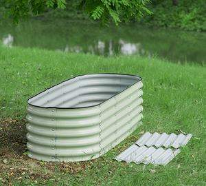 Kit de bac à jardin surélevé modulaire 9 en 1 avec finition galvanisée, 17 pouces de haut, <span class=keywords><strong>pour</strong></span> pots de fleurs et jardinières - Product Image 1